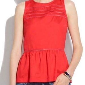Madewell silk peplum veranda top